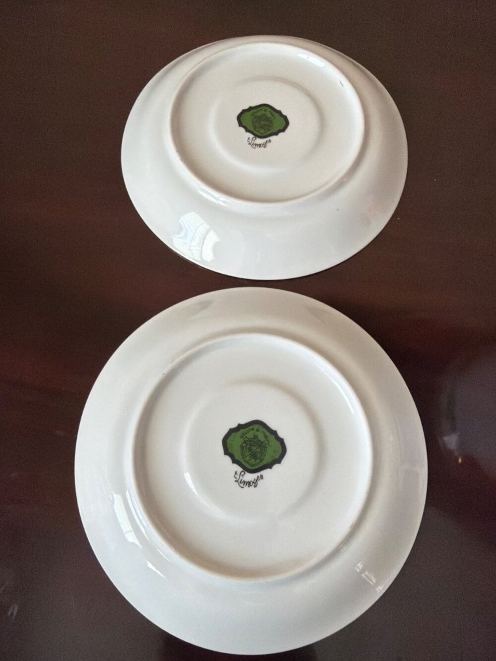 Set of 2 Vintage T. Limoges Teacup and Saucer Floral Gold Décoré à Main - Picture 12 of 13